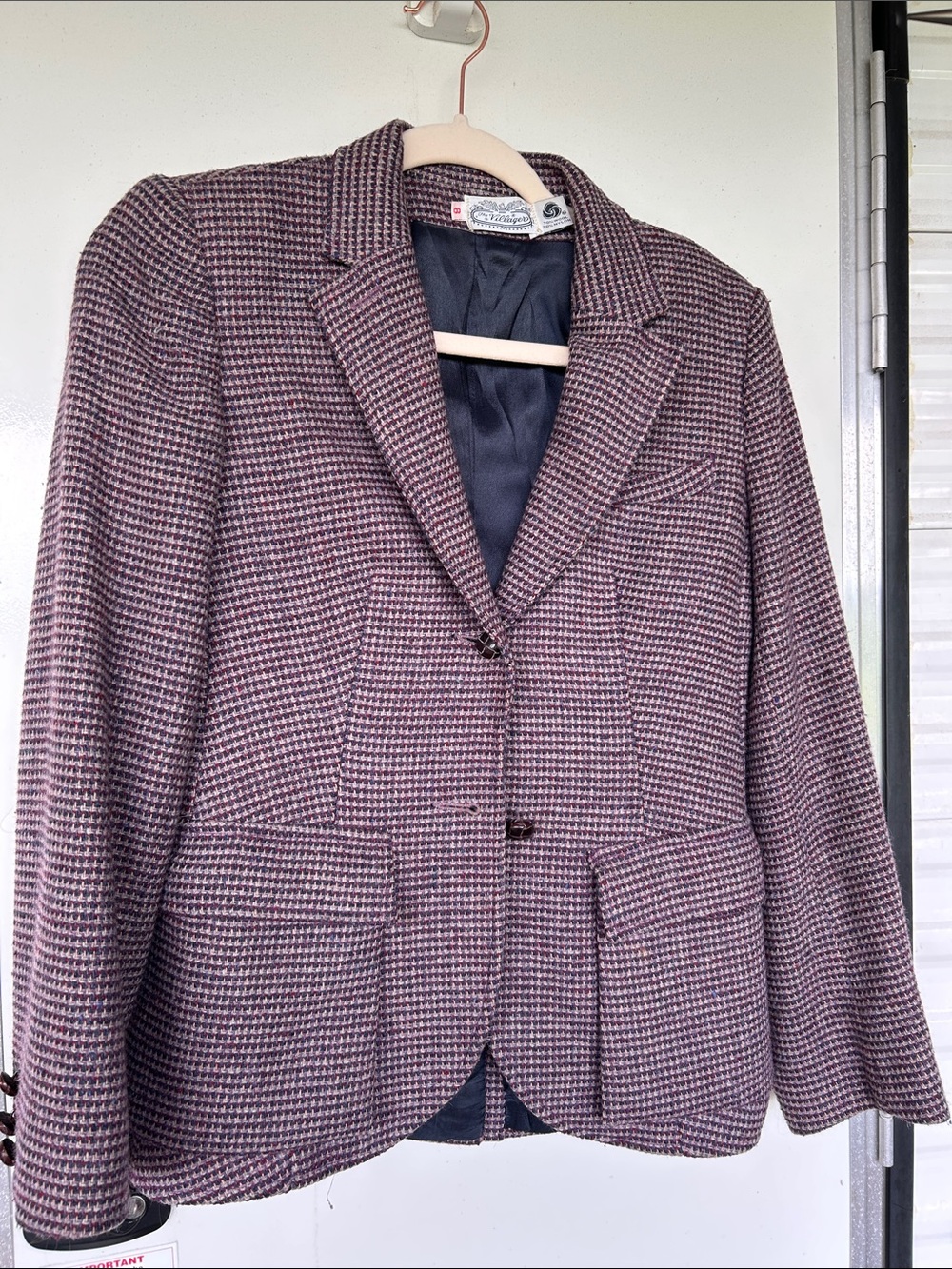 Vintage Villager wool blend blazer